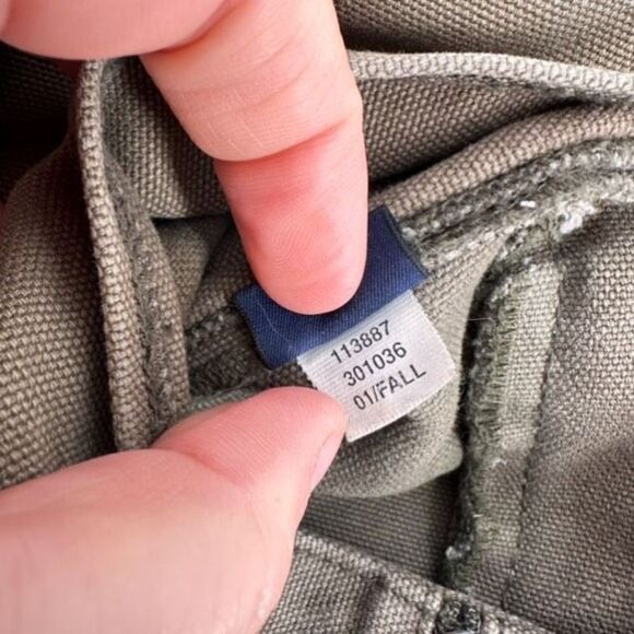 Vintage Y2K Gap Canvas Handpainted Fire Print Crossbody Messenger Bag Green - Picture 11 of 12